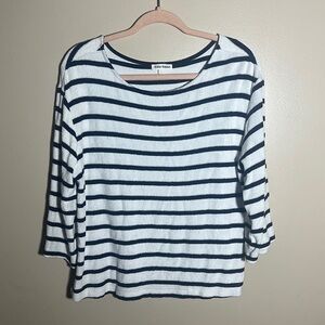 Roller Rabbit Terry Navy White Striped Top‎ | Large